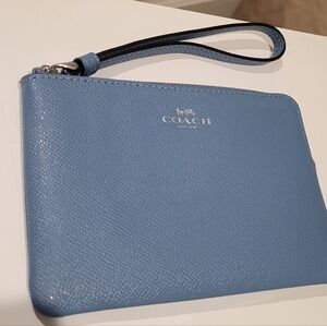 Nwt Coach Denim Wristlet